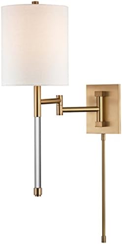 Miniatura 4 de Hudson Valley Lighting 9421-AGB Aplique de pared con una luz, latón envejecido