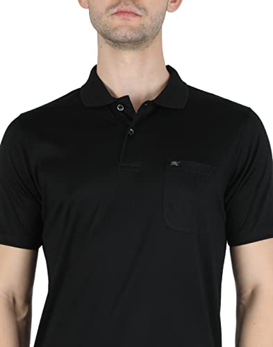 Image of Monte Carlo Mens White Plain Collar T-Shirt |22203606-1