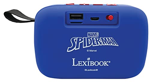 Lexibook, Spider-Man, Altoparlante Bluetooth Portatile, Senza Fili, Usb, Scheda Sd, Batteria Ricaricabile, Blu/Rosso, BT018SP - 4