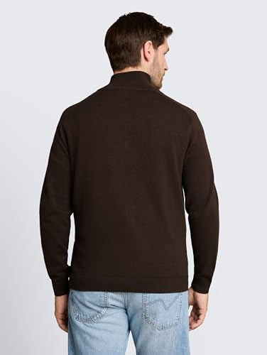 TOM TAILOR Herren Troyer Strickpullover aus Baumwolle – Ansicht 2