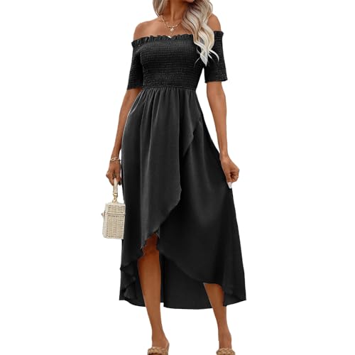 knee length dresses for ladies Delilah Smocked Midi Dress main image 0