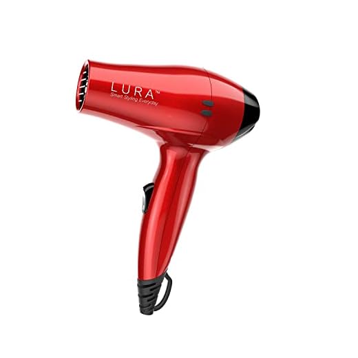 LURA Travel Hair Dryer with Diffuser and Concentrator:Mini Blow Dryer with European Plug,Small Dual Voltage Portable Hairdryer with Travel Bag,Compact Lightweight 1200W Blowdryer for Men and Kids