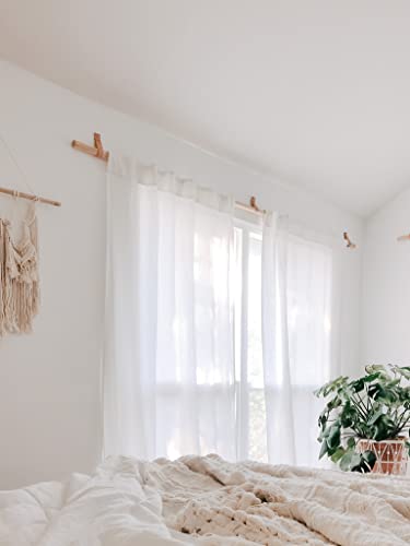 Keyaiira - Curtain Rod Holder Leather Curtain Rod Bracket Holders Leather Loop Strap For Wall Boho Pole Hanger Wall Blanket Display Farm House Style #TOP3