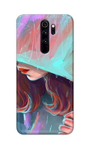 Image of PRINTFIDAA Pretty Woman Under The Umbrella Painting Printed Designer Hard Case for Redmi Note 8 Pro Back Cover -(e) RPM1007