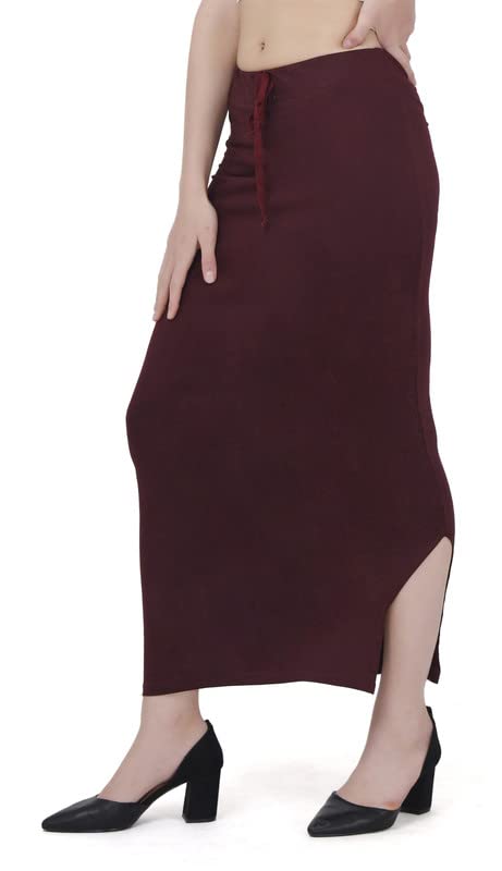 Image of Lycra Blend Cotton Saree Shapewear Petticoat for Women and Girls, Skirts Shapewear Dress for Saree