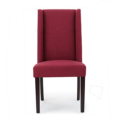 Image of APRODZ Rove Fabric Dining Chair (Set of 2), Deep Red
