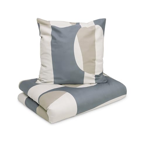 s.Oliver Bettwäsche 135x200 cm - 100% Baumwolle, anschmiegsam & weich, Reißverschluss, Satinbettwäsche grau