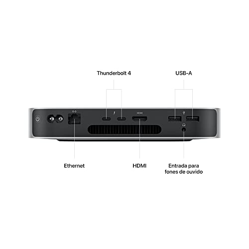 Computador Mac mini da Apple Chip M2 da Apple com CPU de 8 núcleos e GPU de 10 núcleos com 2023: 8GB