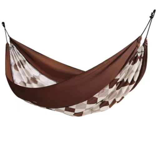 YUEKOPOU Portable Hammock Swing with Anti-Rollover Design - Single Person Polyester Cotton Hammock Chair for Outdoor Camping and Relaxation