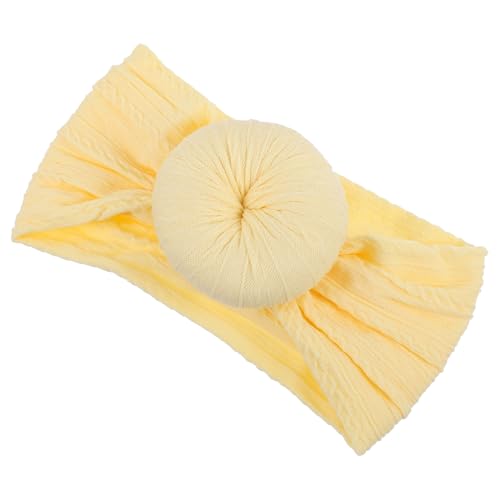 MOLUCKFU Stirnband Mit Knoten-donut-ball Turban Aus Weichem Material Neugeborenen Kopftuch Als Haarband Oder Wickelaccessoire Sanft Und Dehnbar Für Junge Mädchen Und Kleinkinder