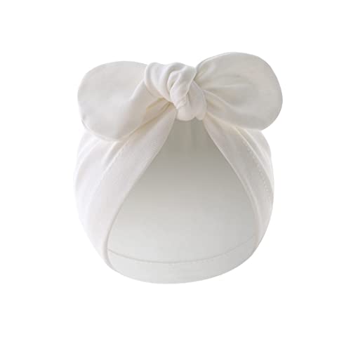 4PCS Newborn Baby Bow Knot Turban Hat Infant Toddler Hospital Hat Cotton Head Wrap Beanie Cap - Image 5