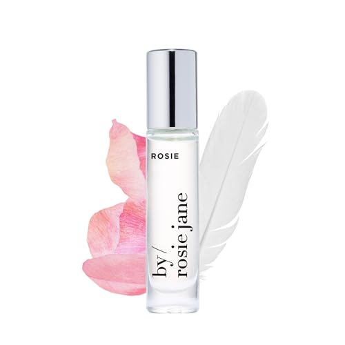 By Rosie Jane Perfume Oil (Rosie) - Travel Size Roll On Perfume with Notes of White Musk & Sweet Rose - Paraben, Sulfate & Phthalate Free (7ml)