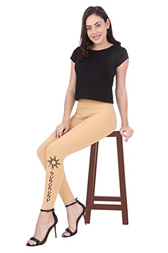 Image of Plus Size Printed Ankle Length Leggings for Women