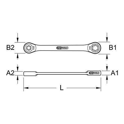 KS Tools 503.4351 Chiavi a cricco doppie GEAR