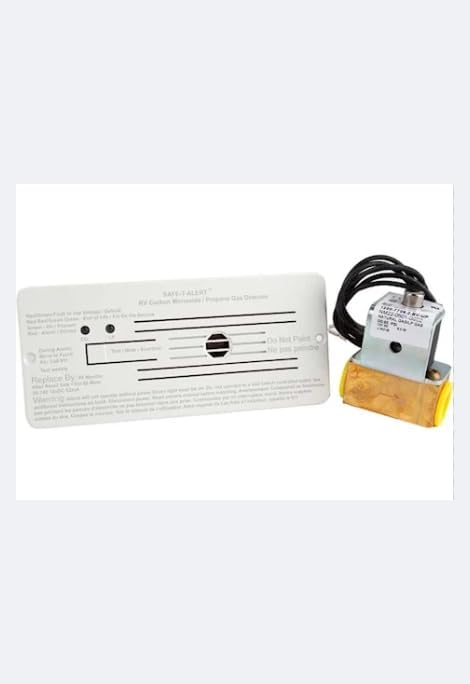 MT I Industries 35-742-R-WT-KIT Combination Carbon Monoxide/Propane Alarm White Flush Mount 12VDC Hard Wire W/SOL Valve