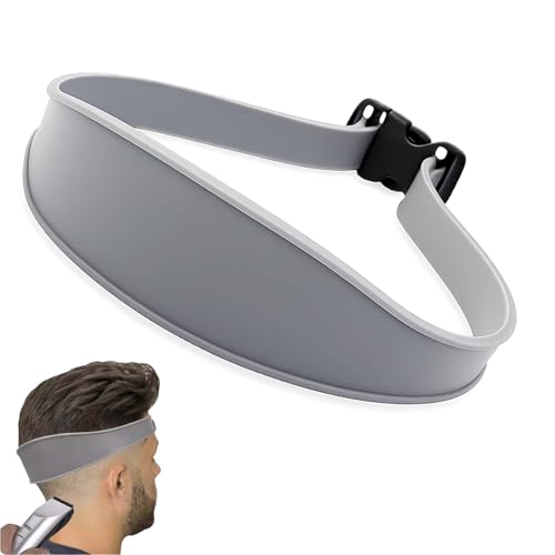 1 guide de coupe de cheveux réglable (français non garanti), outil professionnel pour les coupes de cheveux, cou droit, portable et facile à utiliser (gris)