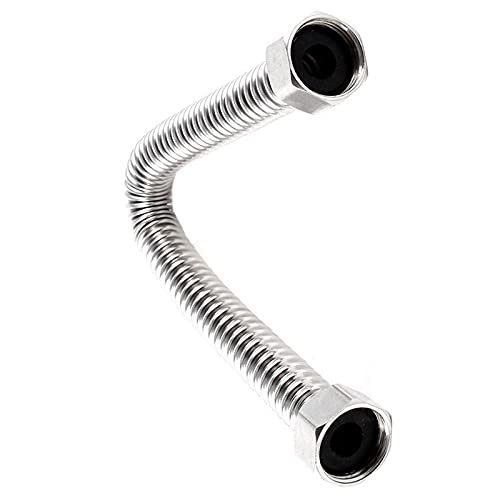 Manguera de ducha acero inoxidable 19 mm para baño pack de 2 flexos cortos de 30 cm color plateado 3