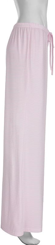 Womens Striped Pants, Low Waist Wide Leg Pajamas Lounge Pants - Image 6
