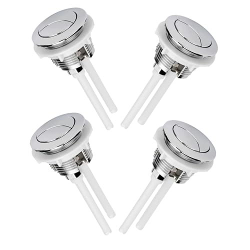 Healeved 4個トイレタンク用デュアルフラッシュボタン 高感押しボタン式節水設計 簡単取付可能 標準水タンク対応 家用交換パーツ