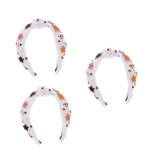 Diadème Halloween et citrouille Healvian avec perles : serre-tête strass pour costume de fête