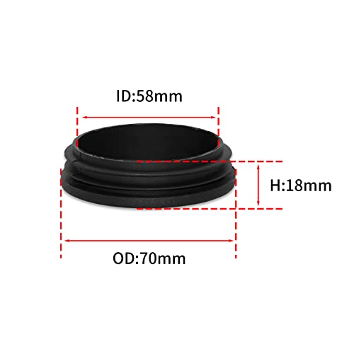 Image of Flyshop 8 Pack Black Plastic Hole Plug Round Tubing End Cap Chair Glide Inserts 70 mm, 2-3 /4 inch