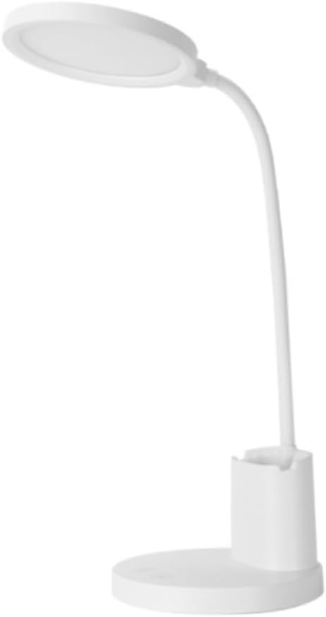 USB Reading Light Touch Screen Adjustable Temperature Battery-Powered Eye-Care Led Desk Lamp for Reading Studying and Camping Storage Container White