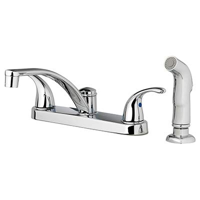 242106 Kitchen Faucet With Side Spray, 2 Decorative Lever Handles, Chrome - Quantity 1