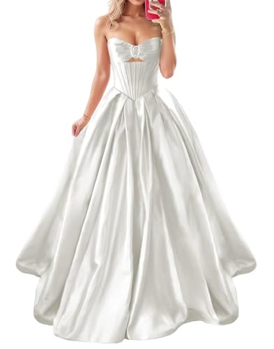 Robe de bal longue en satin floral 3D avec poches pour un look glamour sans s'encombrer d'un sac