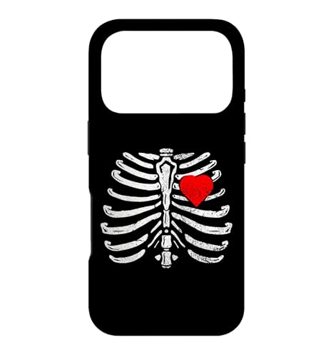 Skeleton Heart Rib Cage X-Ray Funny Halloween �X�}�z�P�[�X iPhone 17 Pro �p