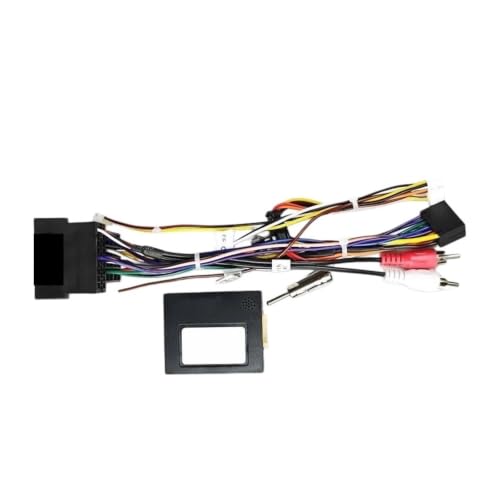 CAN Bus Decoder ISO Wiring Harness, SWC Retention RCA P&P 16Pin Car Android, Compatible for Fiat 500 2007-2015 Panda 169 Uno Palio Ypsilon(with Antenna Adapter)
