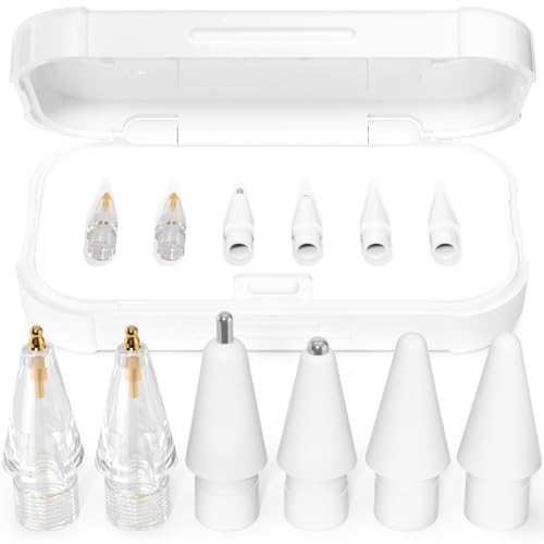 AZF Apple Pencil Pro/USB-C/��2����/��1����p�����`�b�v ���[�{�b�N�X�t���A�~�b�N�X���^���ϖ��Պ��p�y���V���`�b�v iPad Pencil�A�N�Z�T���[�p (�z���C�g)