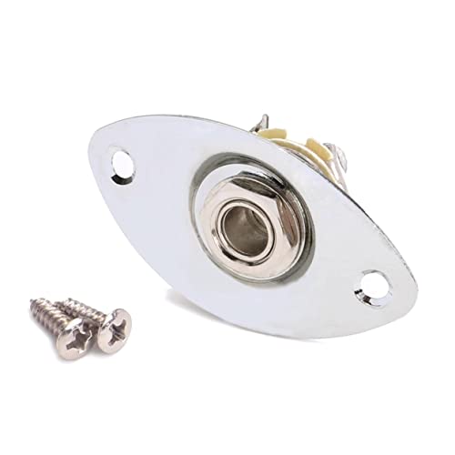 SAFIGLE De Guitarra Con Sangría De 6 35 Mm Para Bajo Eléctrico Con Tornillos De Montaje