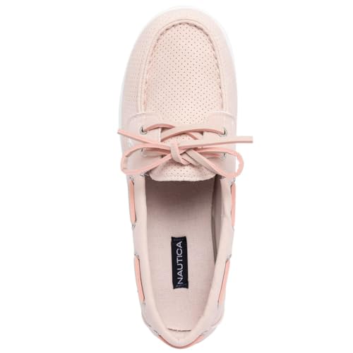 Image of Nautica Women's Casual Boat Shoes, Moc-Toe Loafers with Cushioned Insole, Deck Fashion Sneaker