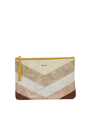 Macau Tantra Femme Sac à Bandoulière Noir Desigual, Beige, Taille unique