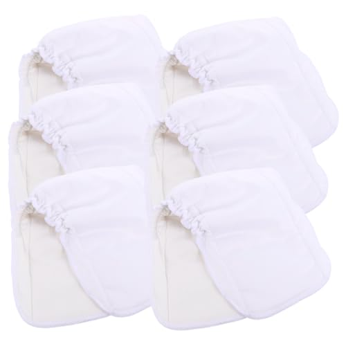Inserts couche lavable bébé anti fuite en coton et bambou blanc réutilisable