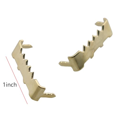 Image of RLECS 50PCS Sawtooth Hangers 25x7x9mm Small for Hardwood Sawtooth Picture Hangers No Nails Fixed to Wooden Frames for Photo Poster Framing Bulletin Boards Pallet Boards Items