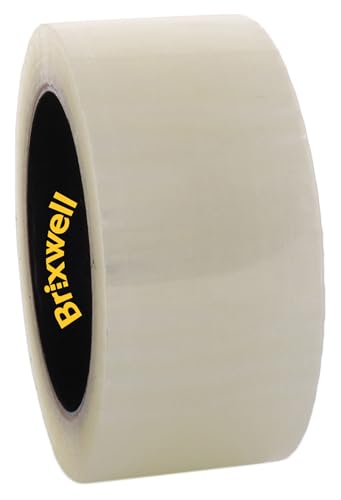 Brixwell Commercial Grade Clear Packing Tape 2 Inch x 110 Yard Made in The USA