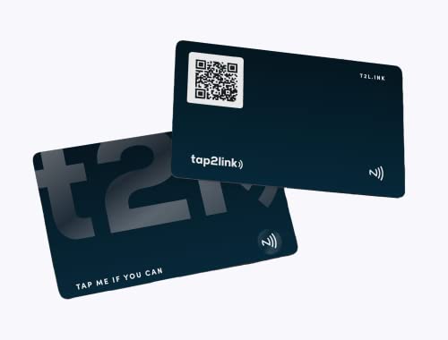 Digitale Visitenkarte – NFC/QR Code Karte, inkl. digitalem Profil & kostenloser App (iOS/Android) (Abyss Blue)