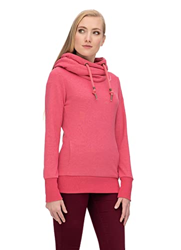 Ragwear GRIPY Bold Damen Frauen Kapuzenjacke,Zip Hoodie,Sweatjacke,Stehkragen,Seitentaschen,Rosa,XS