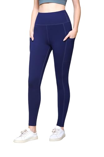 Noblarm Leggings with Pockets for Women,High Waisted Tummy Control Soft Yoga Pants for Workout,Active,Running,Lounge Navy
