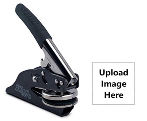 Shiny Custom Text, Handheld Embosser Seal - 1 5/8