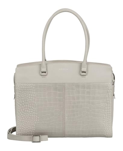Sac ordinateur portable 15.6 pouces cuir gris Burkely Cool Colbie serviette