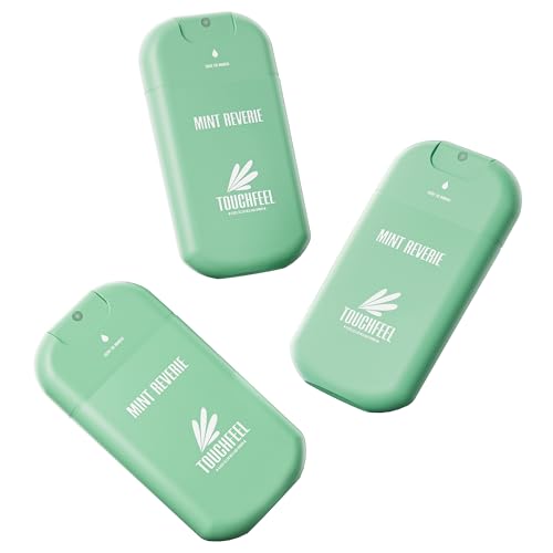 Image of Power Mist Hand Sanitizer Spray, Scented Hydrating Hand Sanitizers Travel Size Refillable, Pocket Portable 3-Pack (Mint Reverie) 0.93Fl Oz 460-Sprays Each