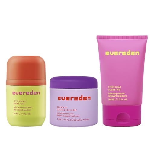 Evereden Toner Pads for Teens, Clean, Vegan Water-Based Face Toner Pads with Green Tea & Chamomile for Oily and Pimple-Prone Skin - Balanced Skin & Clog-Free Pores - Easter Basket Stuffers for Teens