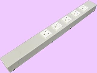 16 in Hardwired Power Strip, Beige, H01605NVG