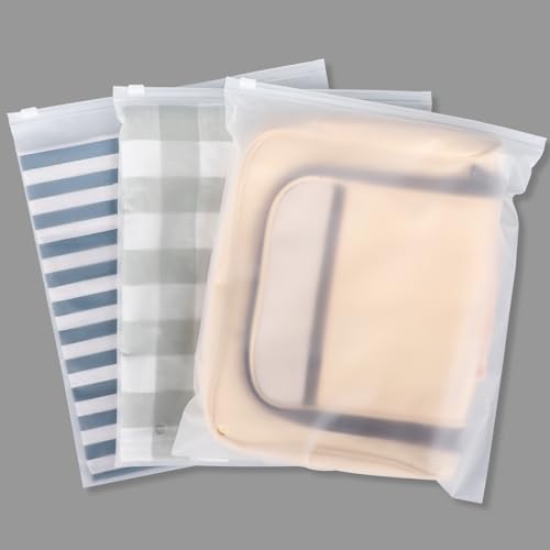 Svaldo Bolsas Zip Esmeriladas, 25 Piezas 25 * 30cm Bolsas Guardar Ropa, Viaje Organizador, Plastico, para Ropa Interior, Cosméticos (con Orificios de Ventilación)