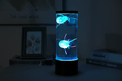 Lampe méduse relaxante pour apaiser le stress avec éclairage LED multicolore à télécommande - 7