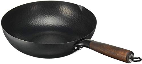 Wok chino de hierro martillado a mano 30 cm miniatura 2