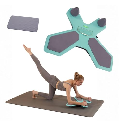 Plank Board Wobble Balance Board for Core Workout Portable Pushup Board Training Equipment Gym Accessories for Men & Women (Blue)