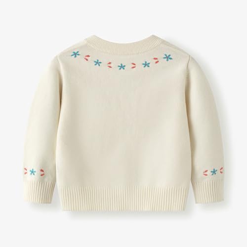 Kids Girls Knitted Cardigan Flower Crochet Button Sweater Coat Cute Fall Winter Jacket Warm Clothes3